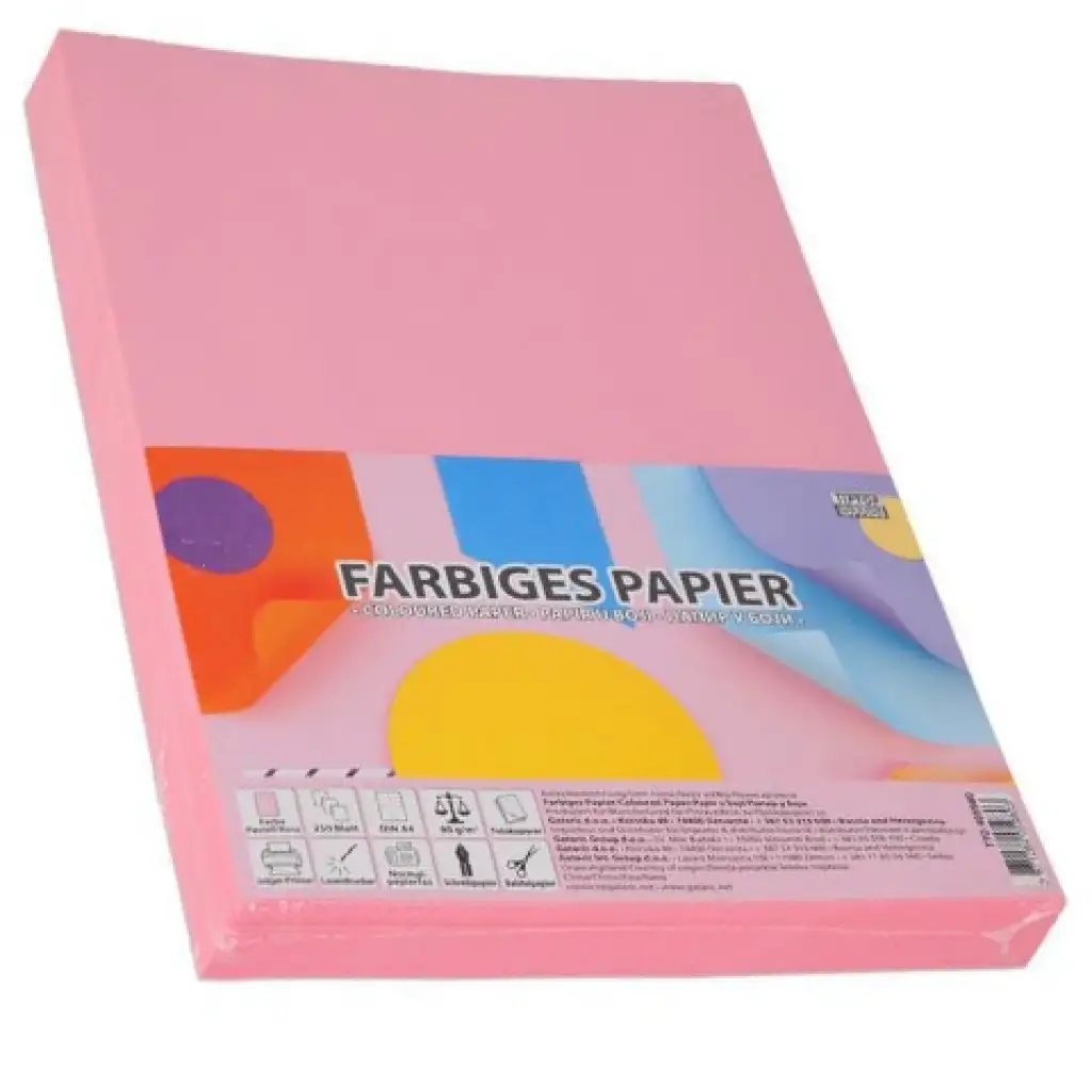 imagen de Spirit: Papel de copia A4 de color rosa pastel de 80g 250 hojas 1