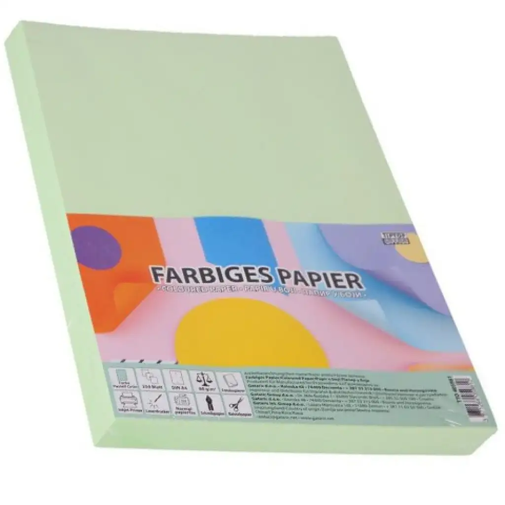 imagen de Spirit: Papel de copia A4 verde pastel de 80g 250 hojas 1