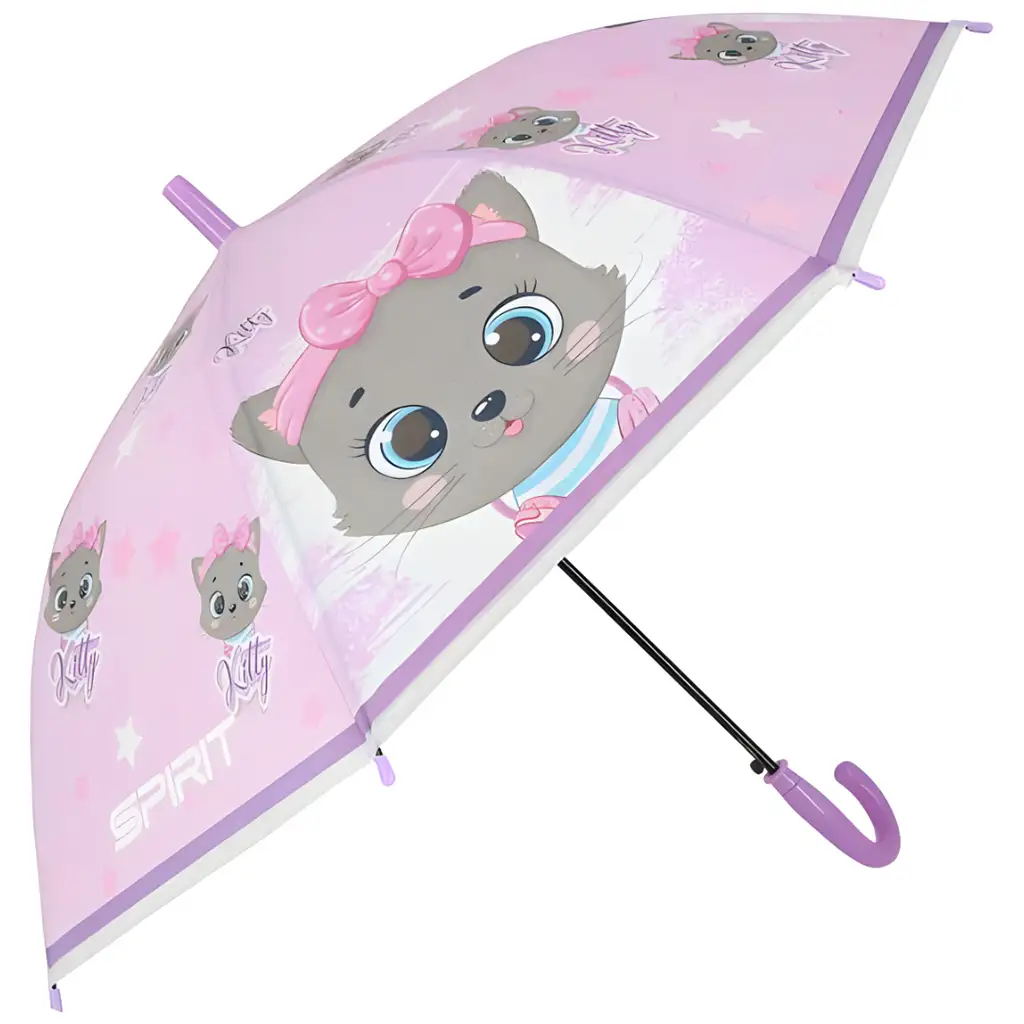 imagen de Spirit: Paraguas automático de gatito gris 19" 66cm 1