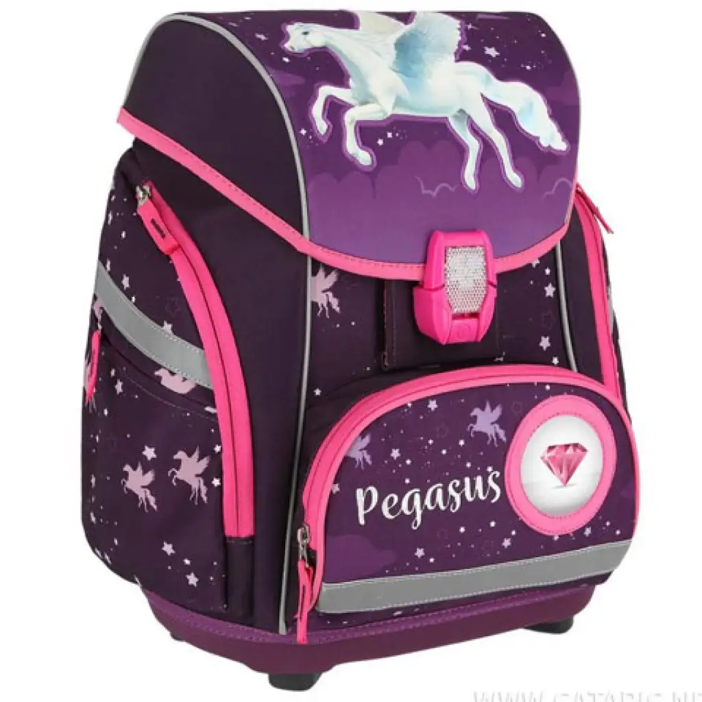 imagen de Spirit: Pegasus púrpura set de mochila escolar de 5 piezas con accesorios y luz LED 2