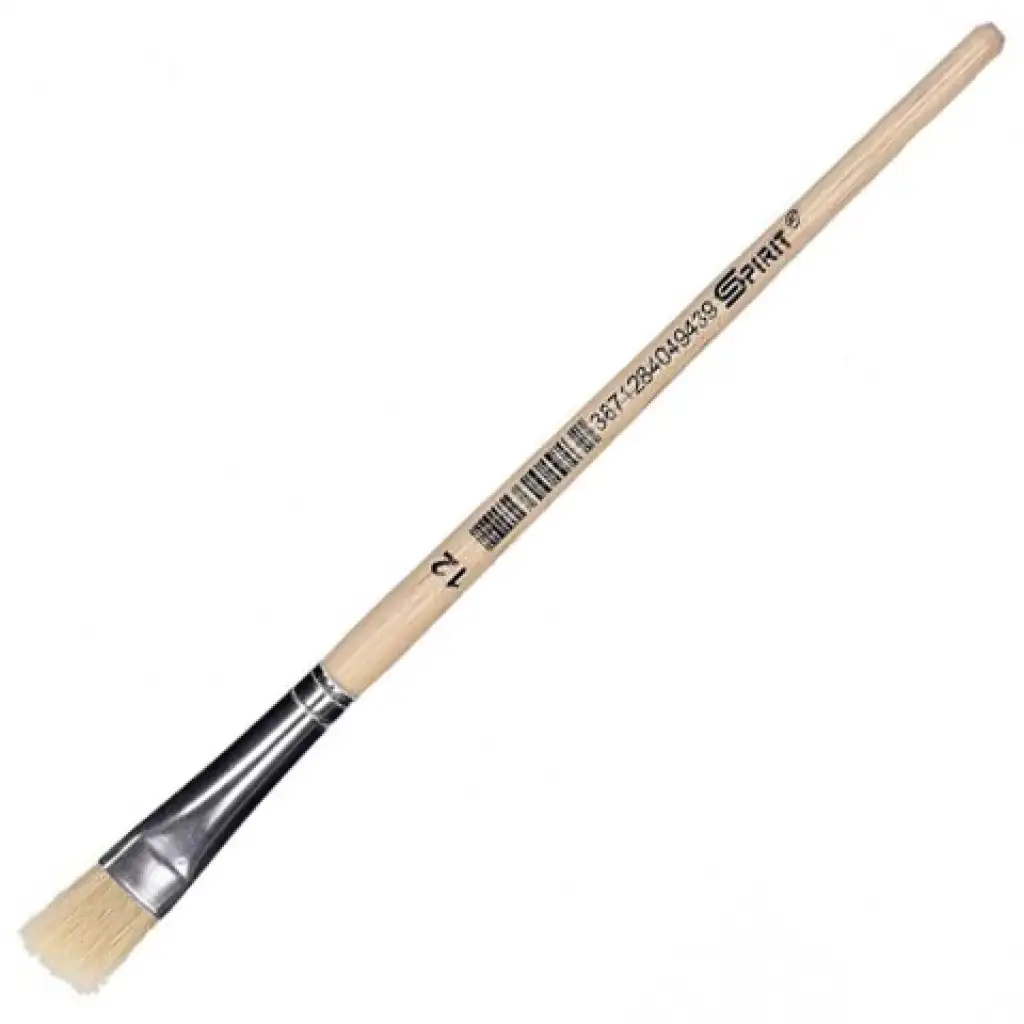 imagen de Spirit: Pincel plano de mango de madera natural tamaño 12 1ud 1