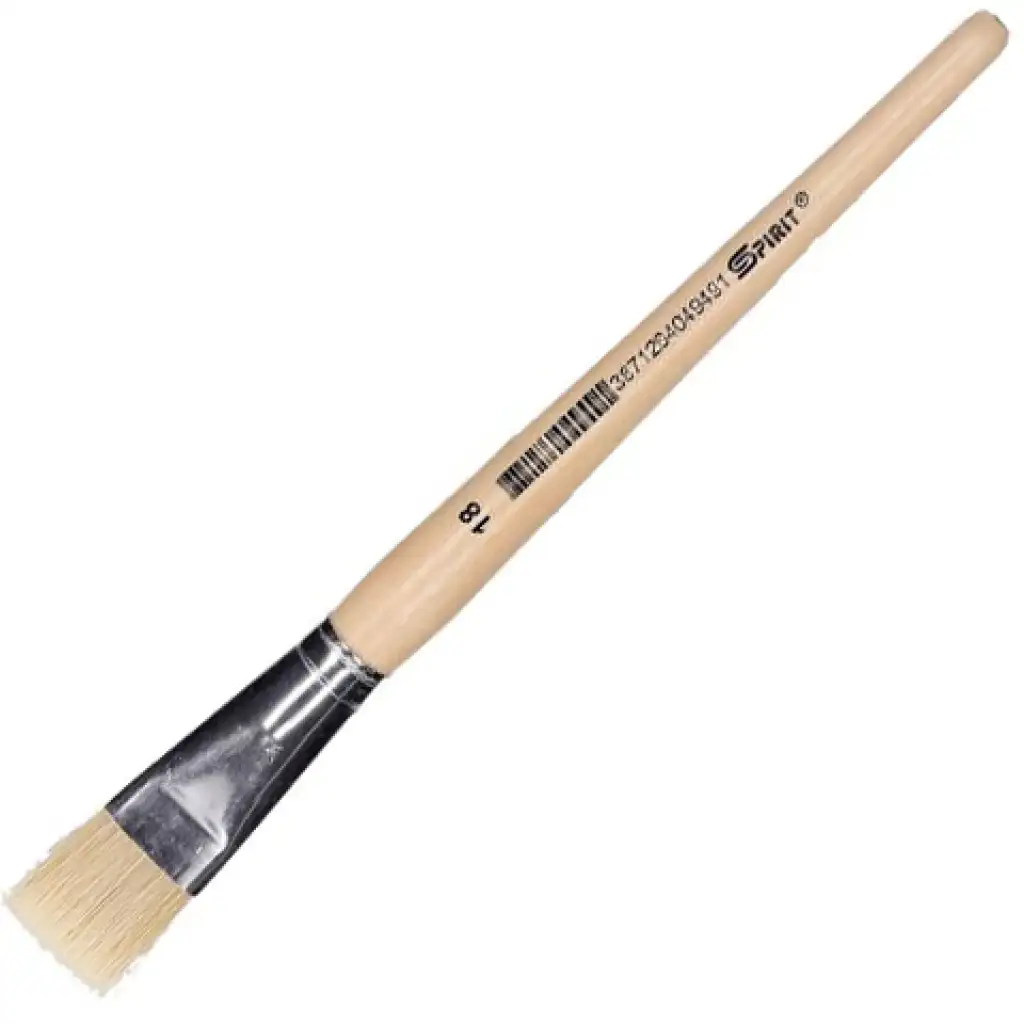 imagen de Spirit: Pincel plano de mango de madera natural tamaño 18 1ud 1