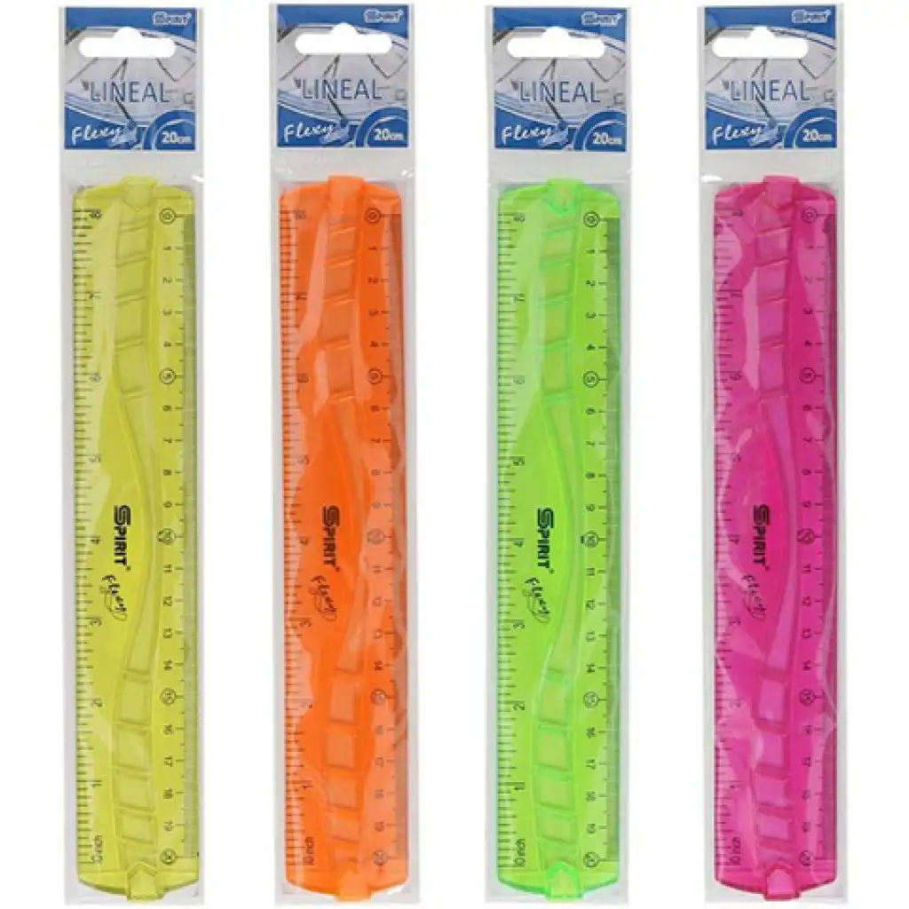 imagen de Spirit: Regla flexible de 20 cm en varios colores 1 unidad 1