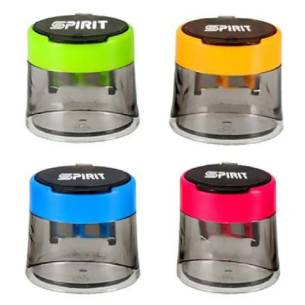 imagen de Spirit: Sacapuntas de dos agujeros con depósito transparente en varias versiones 1