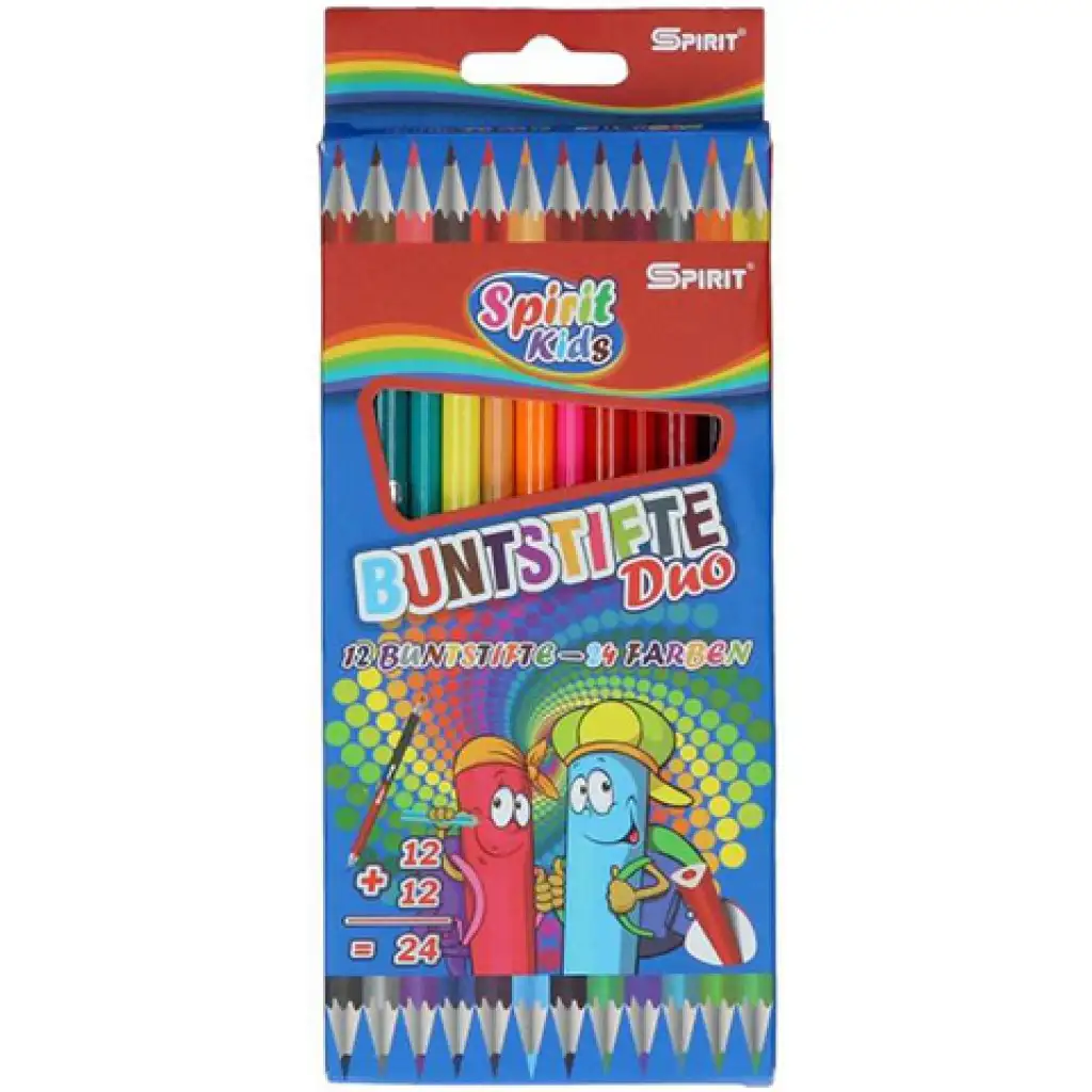 imagen de Spirit: Set de 12 lápices de colores de doble punta en forma de triángulo 1