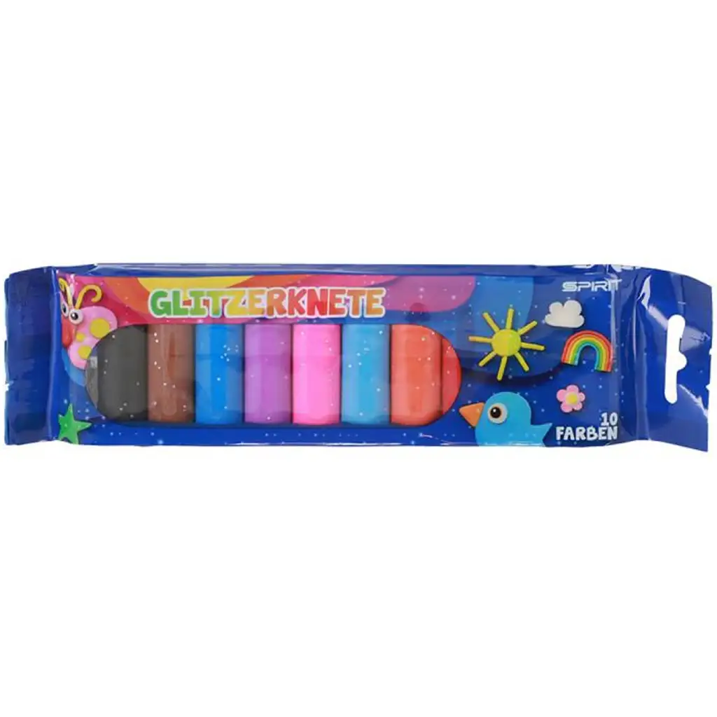 imagen de Spirit: Set de arcilla moldeable brillante de colores de 10 piezas 200g 1