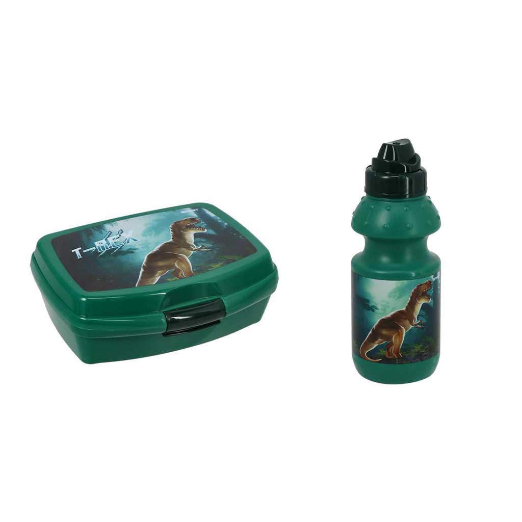 imagen de Spirit: Set de caja de almuerzo y botella con estampado de T-Rex 2