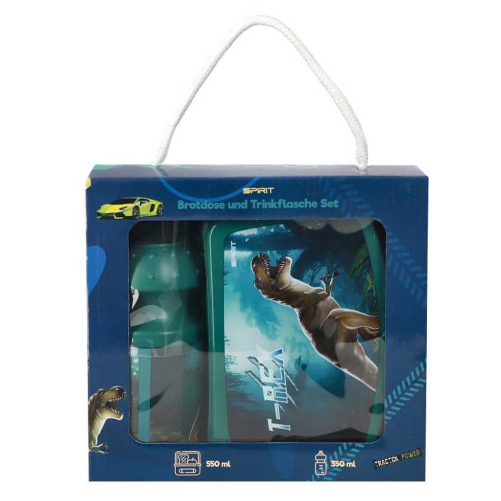 imagen de Spirit: Set de caja de almuerzo y botella con estampado de T-Rex 1