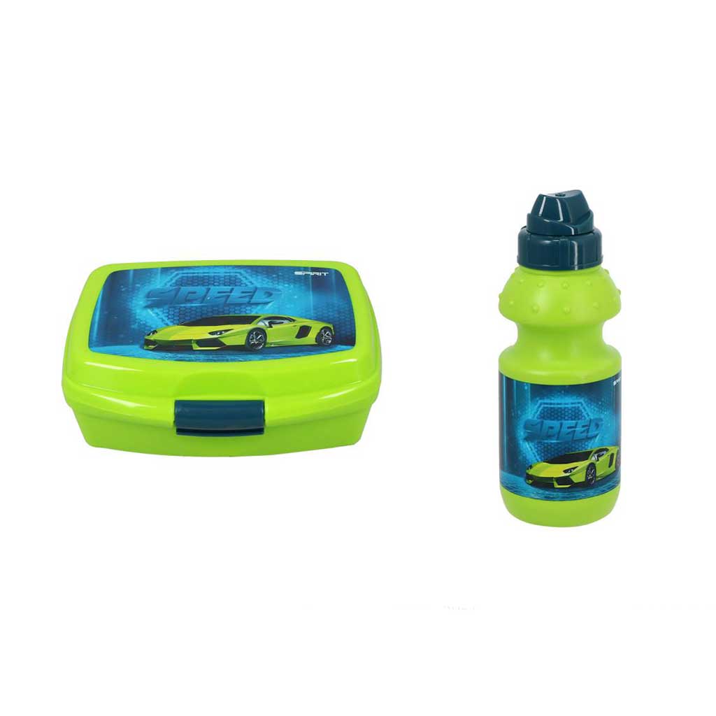 imagen de Spirit: Set de caja de almuerzo y botella de agua de coche de carreras 2