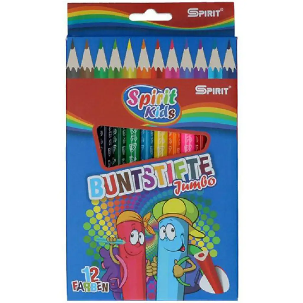 imagen de Spirit: Set de lápices de colores jumbo de 12 unidades 1