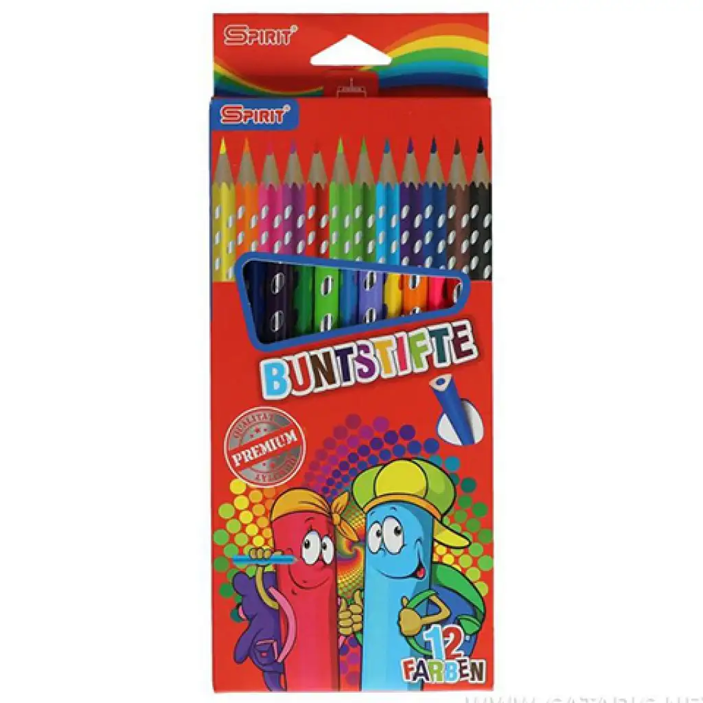 imagen de Spirit: Set de lápices de colores premium de tres lados de 12 unidades 1