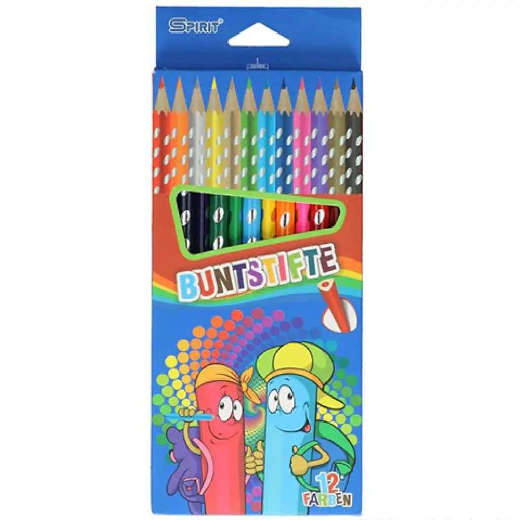 imagen de Spirit: Set de lápices de colores triangulares de 12 unidades 1
