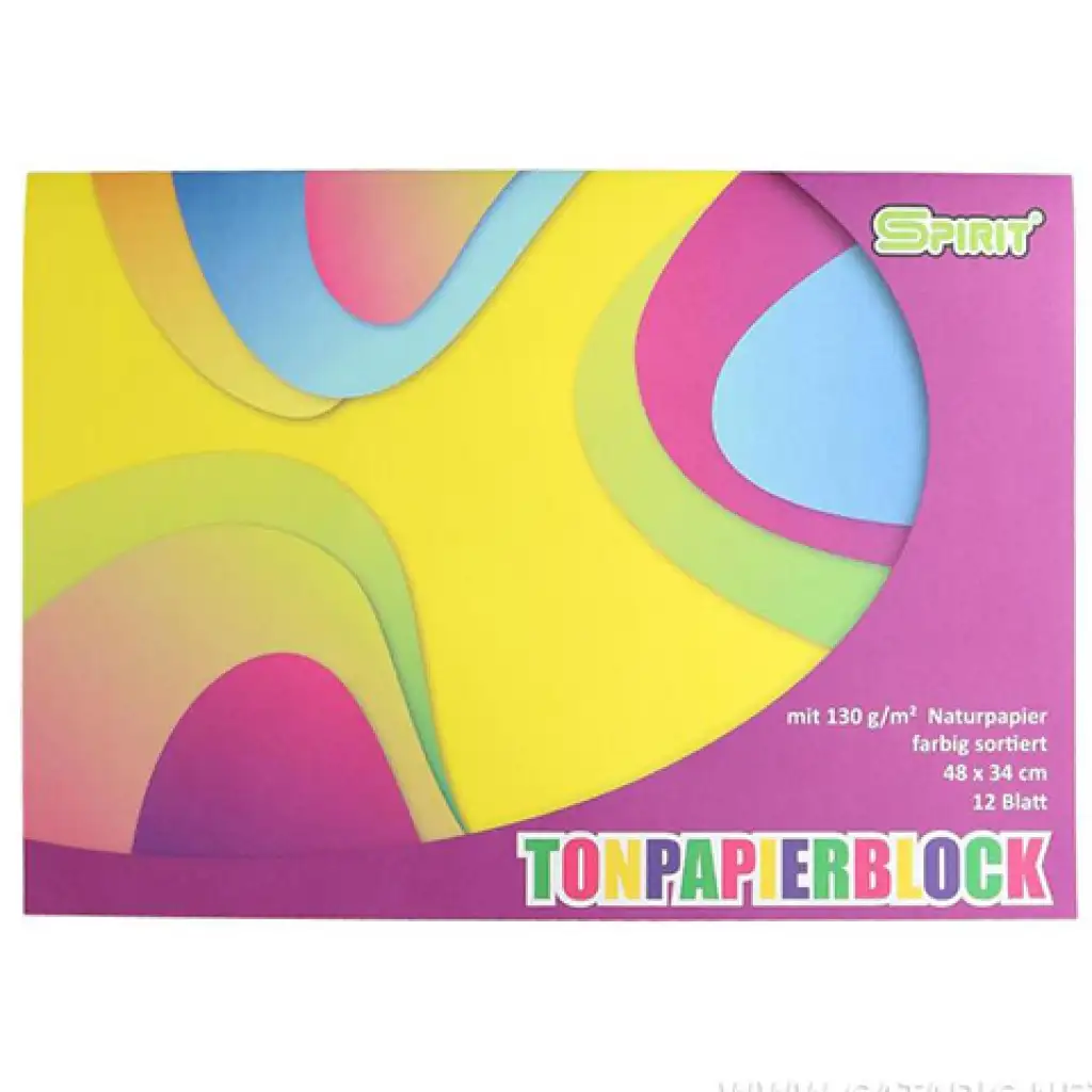 imagen de Spirit: Set de papel de collage de 130g con hojas de colores en paquete de 12 1