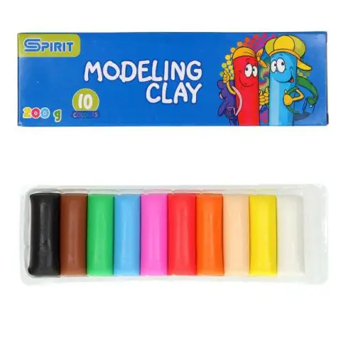 imagen de Spirit: Set de plastilina de modelado colorido de 10 piezas 200g 1