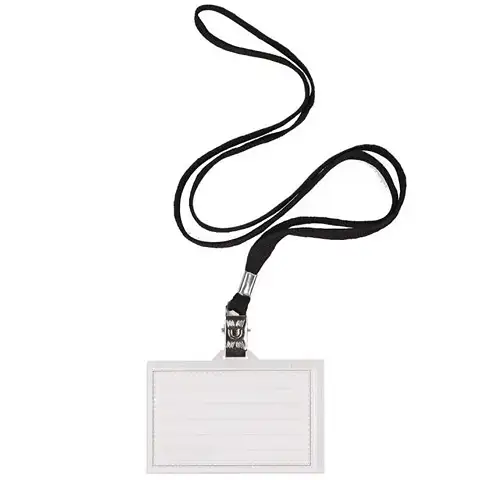 imagen de Spirit: Soporte para tarjeta de identificación con cordón negro 90x60mm 1ud 2