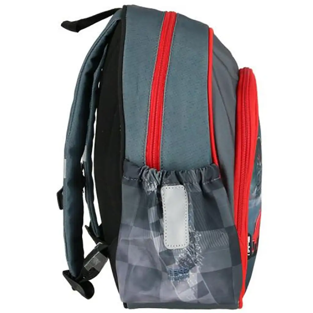 imagen de Spirit: Speed Monster coche de carreras rojo con diseño de mochila escolar redondeada, mochila 24x13x31cm 2