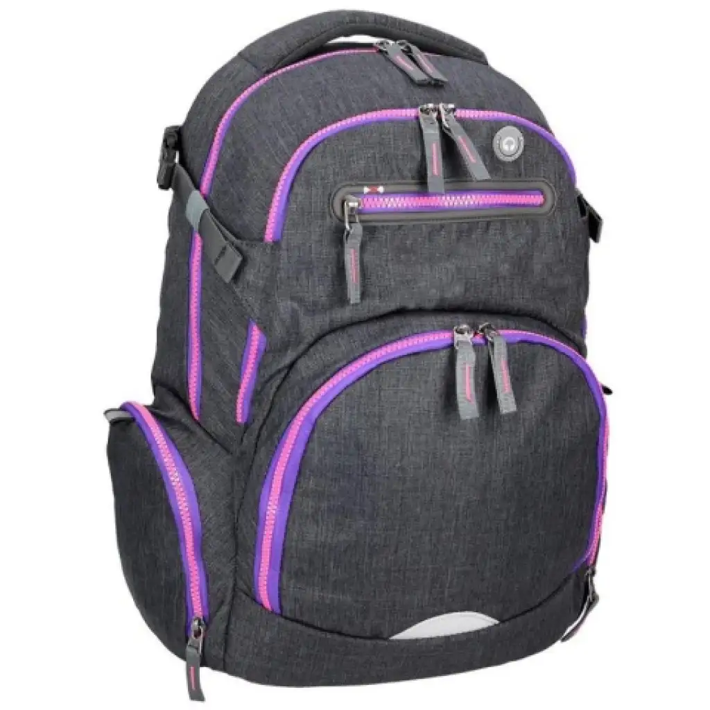 imagen de Spirit: Stinger gris oscuro-púrpura mochila escolar ergonómica premium 26x32x44cm 2