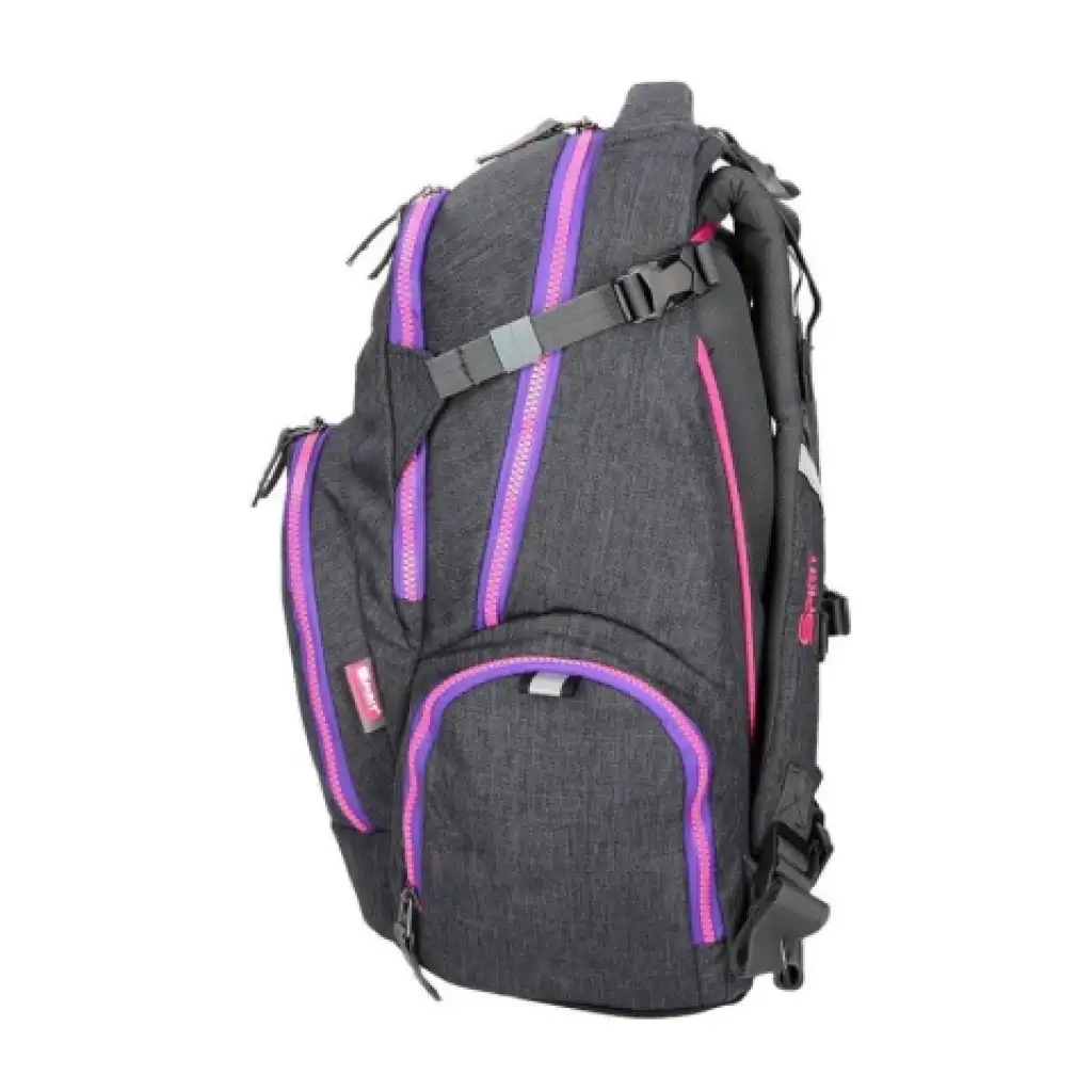 imagen de Spirit: Stinger gris oscuro-púrpura mochila escolar ergonómica premium 26x32x44cm 3