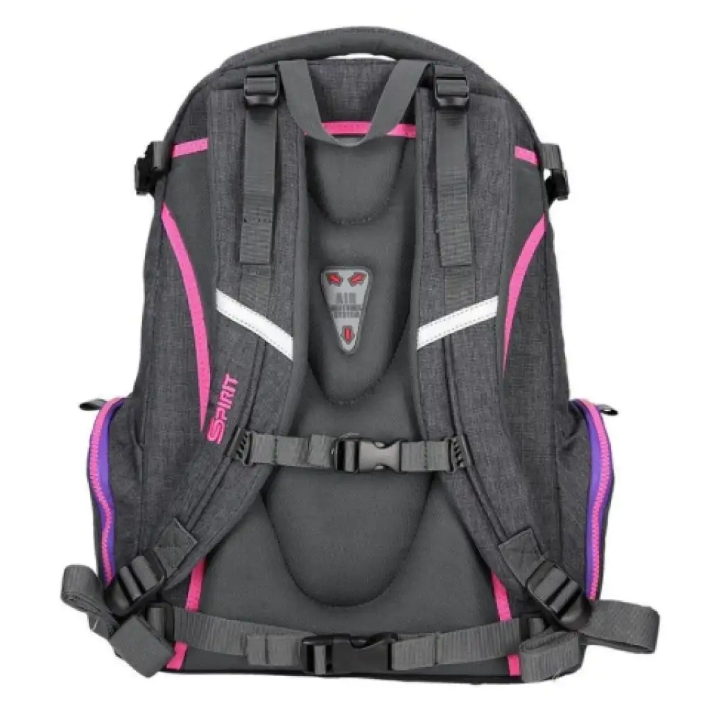 imagen de Spirit: Stinger gris oscuro-púrpura mochila escolar ergonómica premium 26x32x44cm 4
