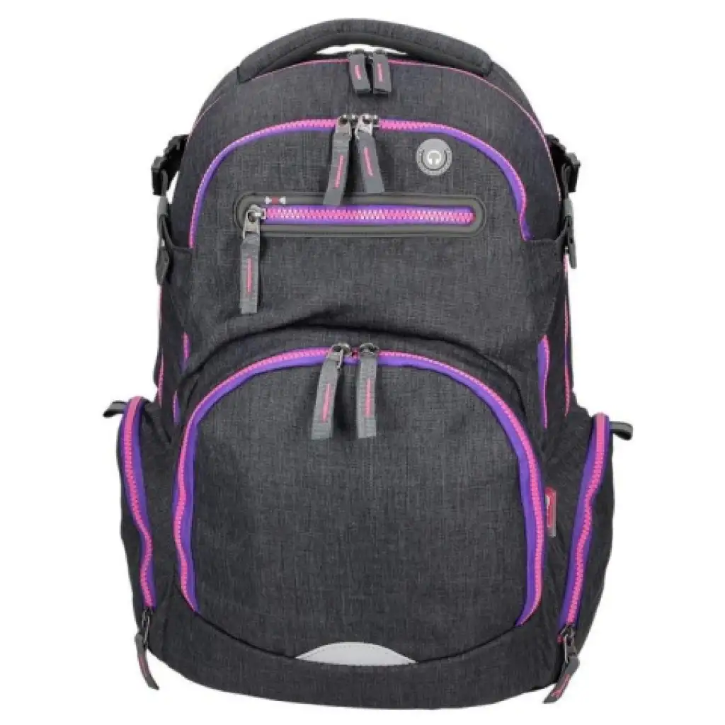 imagen de Spirit: Stinger gris oscuro-púrpura mochila escolar ergonómica premium 26x32x44cm 1