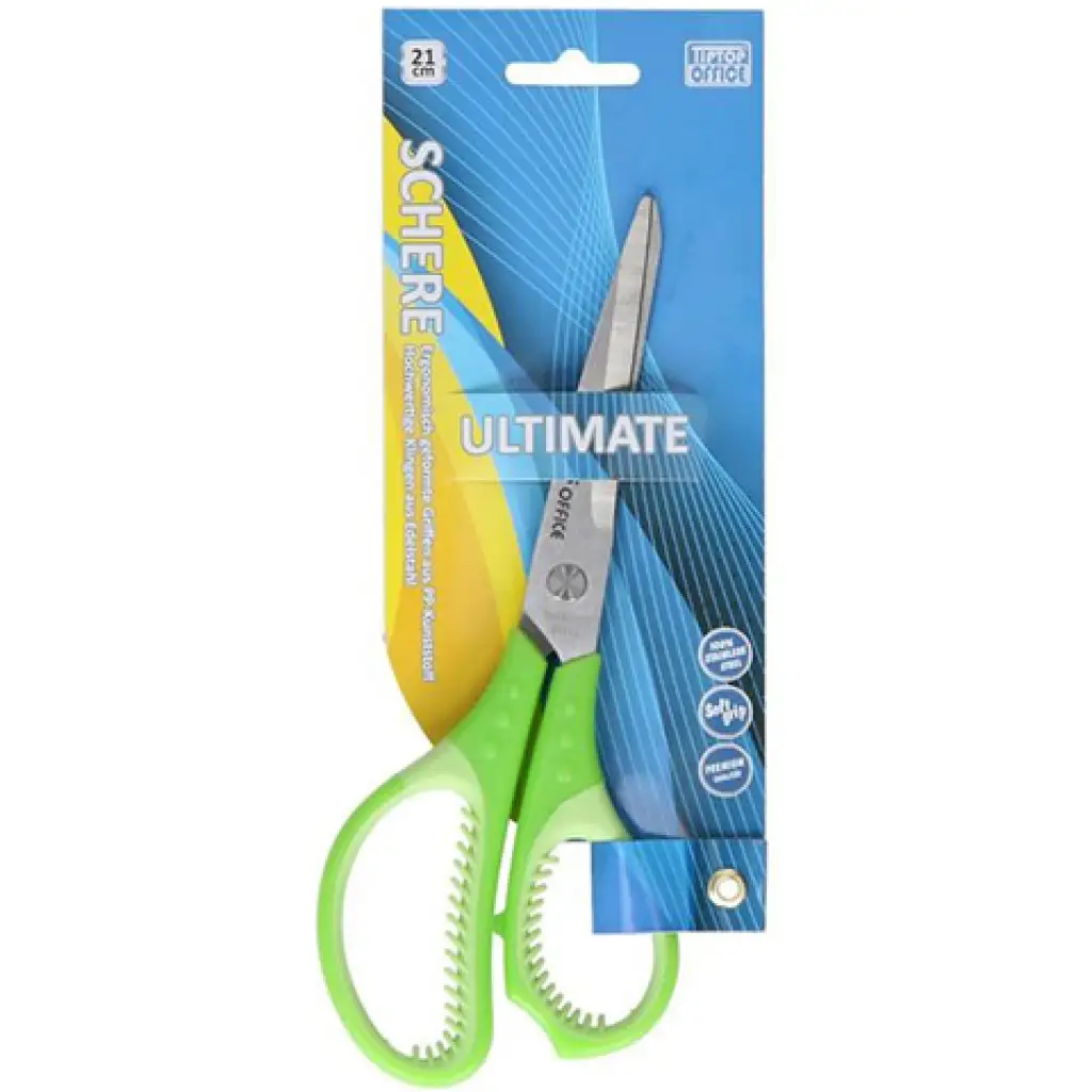 imagen de Spirit: Tijeras escolares y de oficina Soft Grip ultimate de 21 cm con hoja de acero inoxidable en varios colores 1ud 2