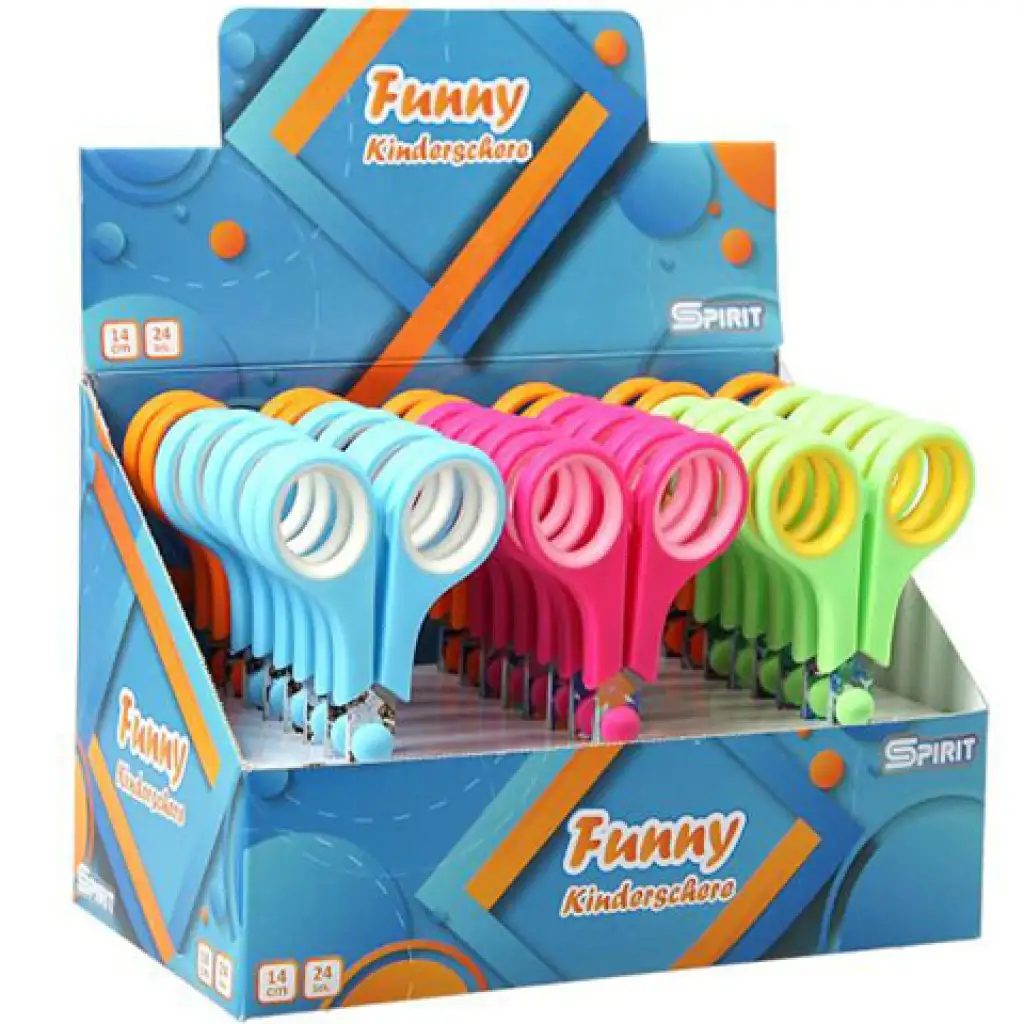imagen de Spirit: Tijeras Funny de 14cm con hoja de acero inoxidable en varios colores 1ud 1