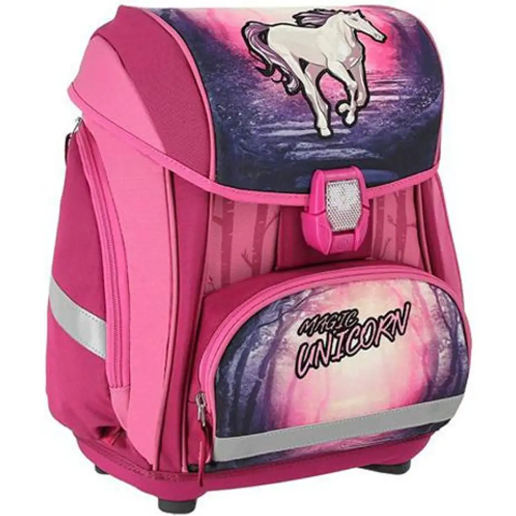 imagen de Spirit: Unicornio mágico 3D con diseño ergonómico set de mochila escolar de 5 piezas con luz LED 34x22x41cm 2