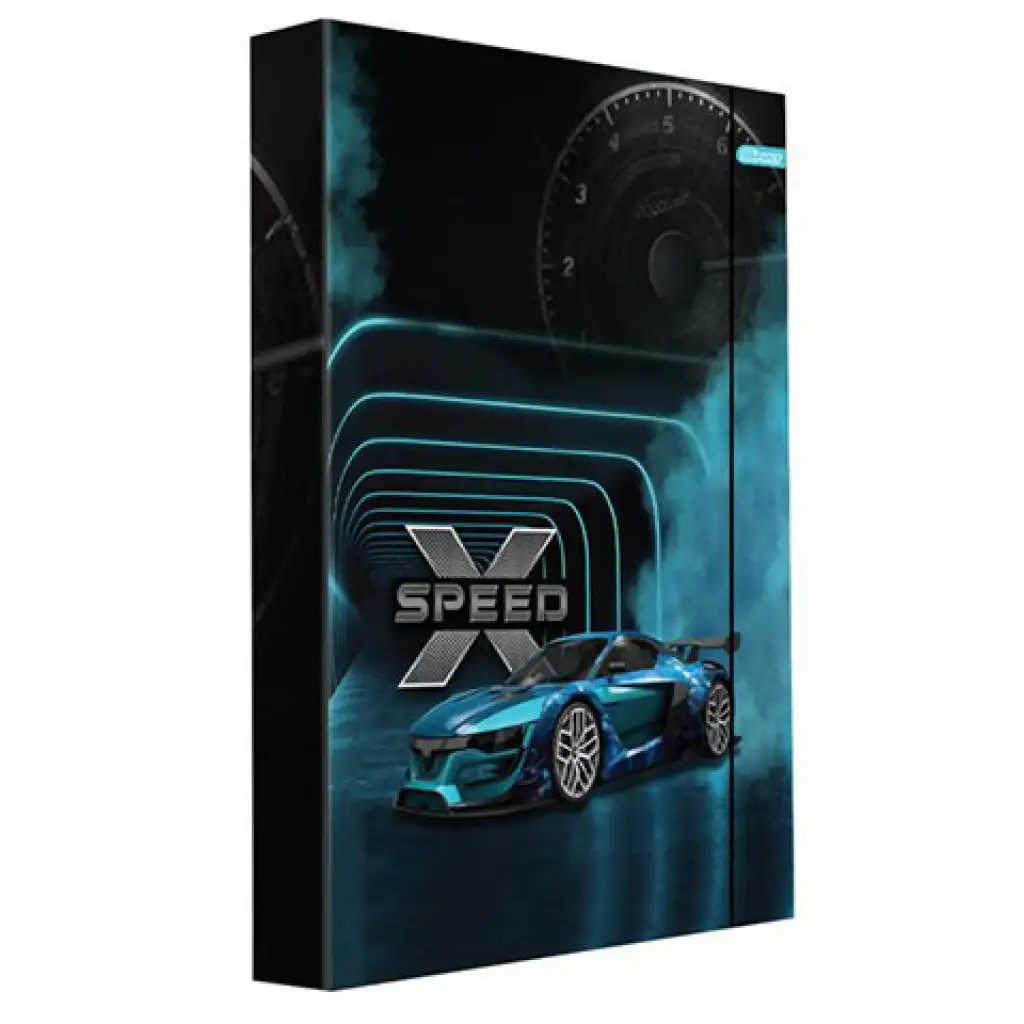 imagen de Spirit: X-Speed caja de cuadernos de coche deportivo con banda de goma tamaño A/4 1