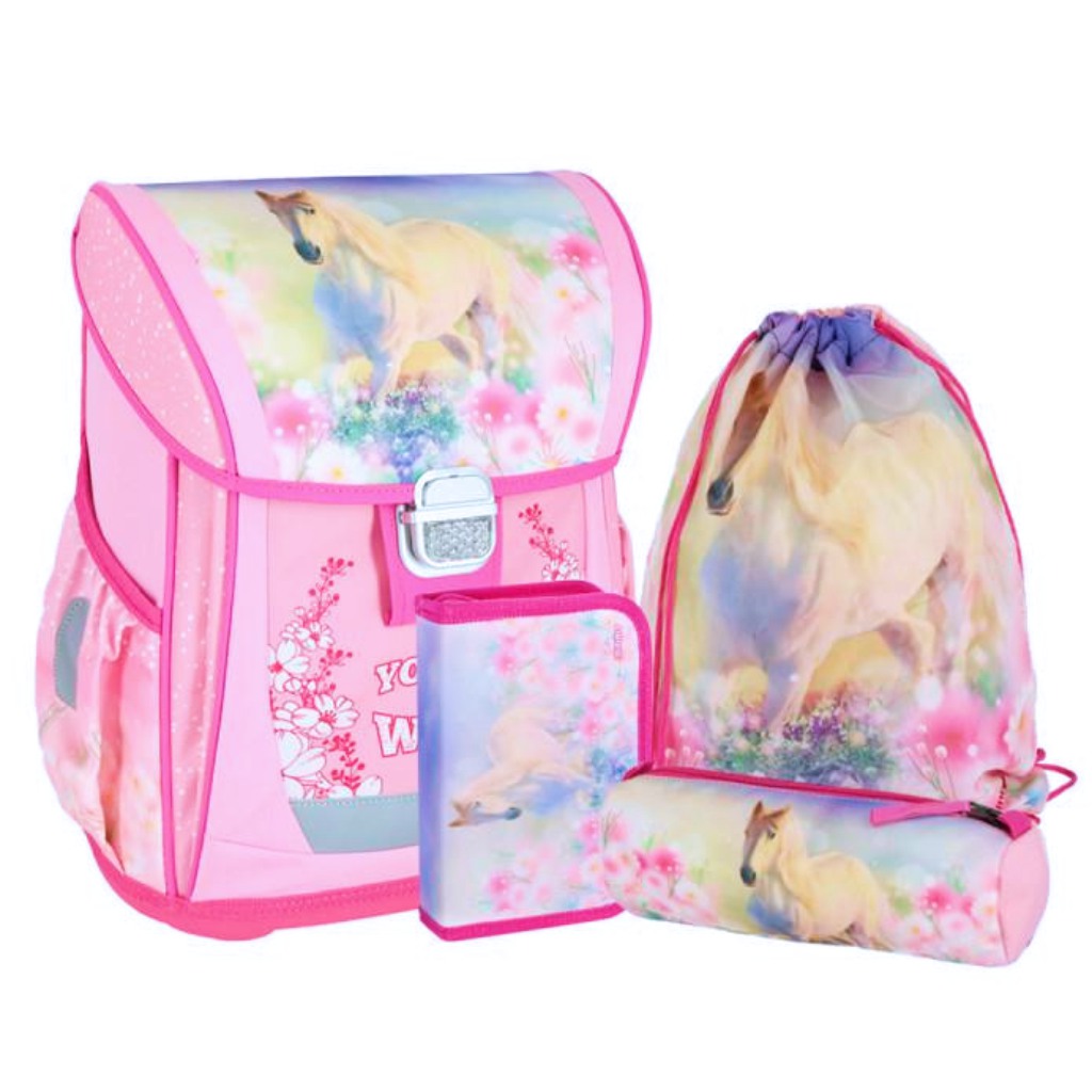 imagen de Spirit: Young and Wild rosa set de mochila escolar de 4 piezas 38x28x17cm 1