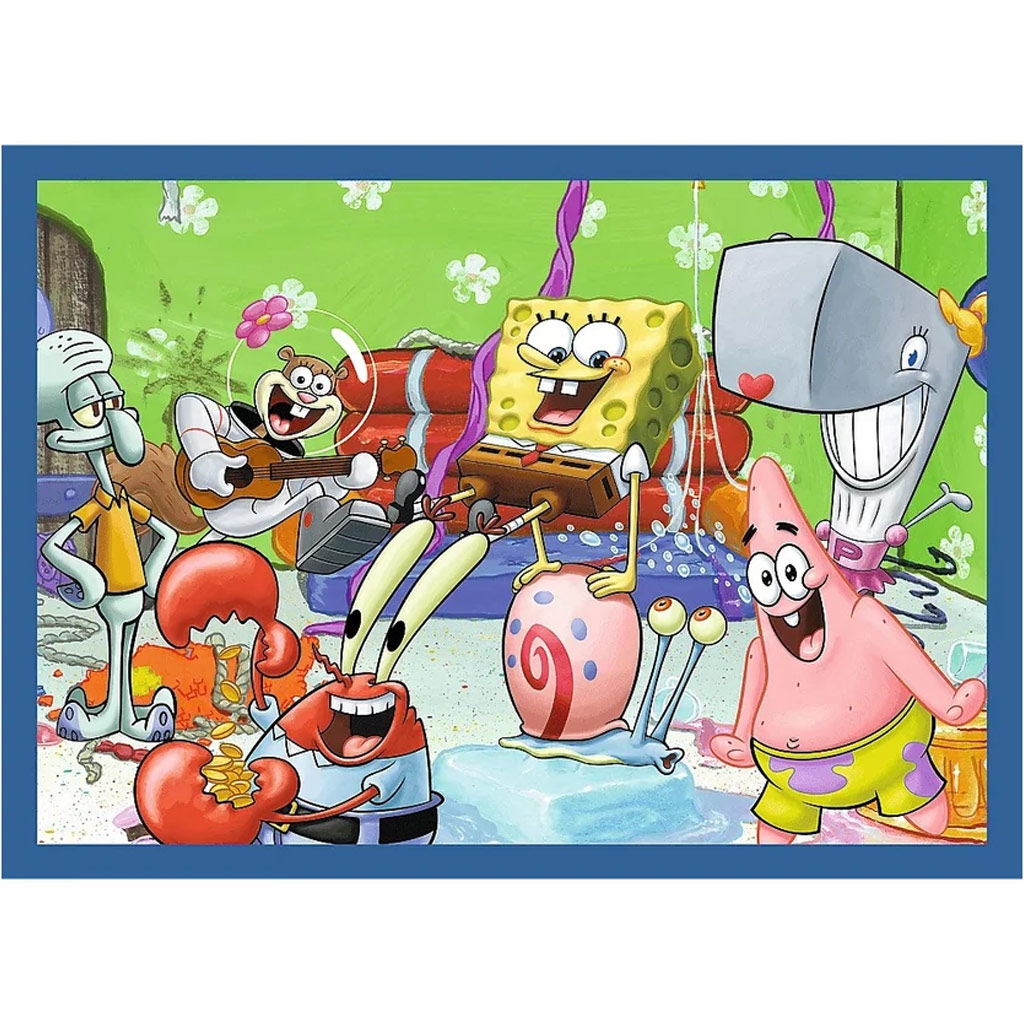 imagen de SpongeBob 4 en 1 35-48-54-70 piezas puzzle - Trefl 2
