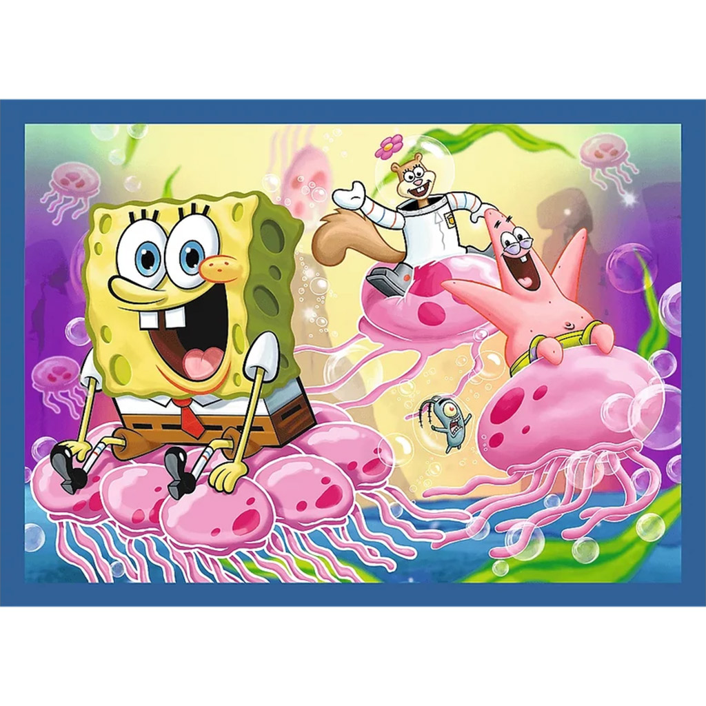 imagen de SpongeBob 4 en 1 35-48-54-70 piezas puzzle - Trefl 4