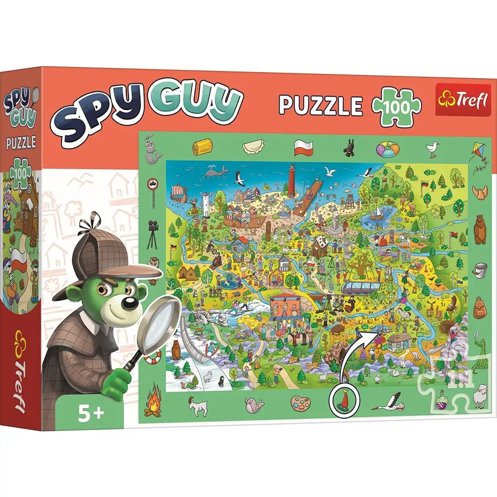 imagen de Spy Guy 100 piezas puzzle Polonia - Trefl 1