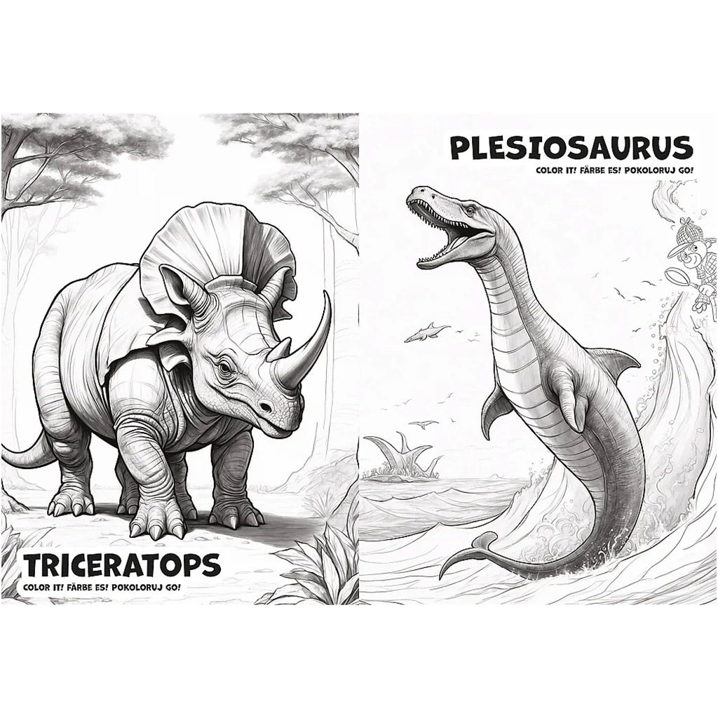 imagen de Spy Guy Dinosaurios libro para colorear - Trefl 3