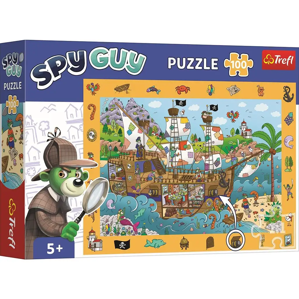imagen de Spy Guy rompecabezas de 100 piezas Barco Pirata - Trefl 1