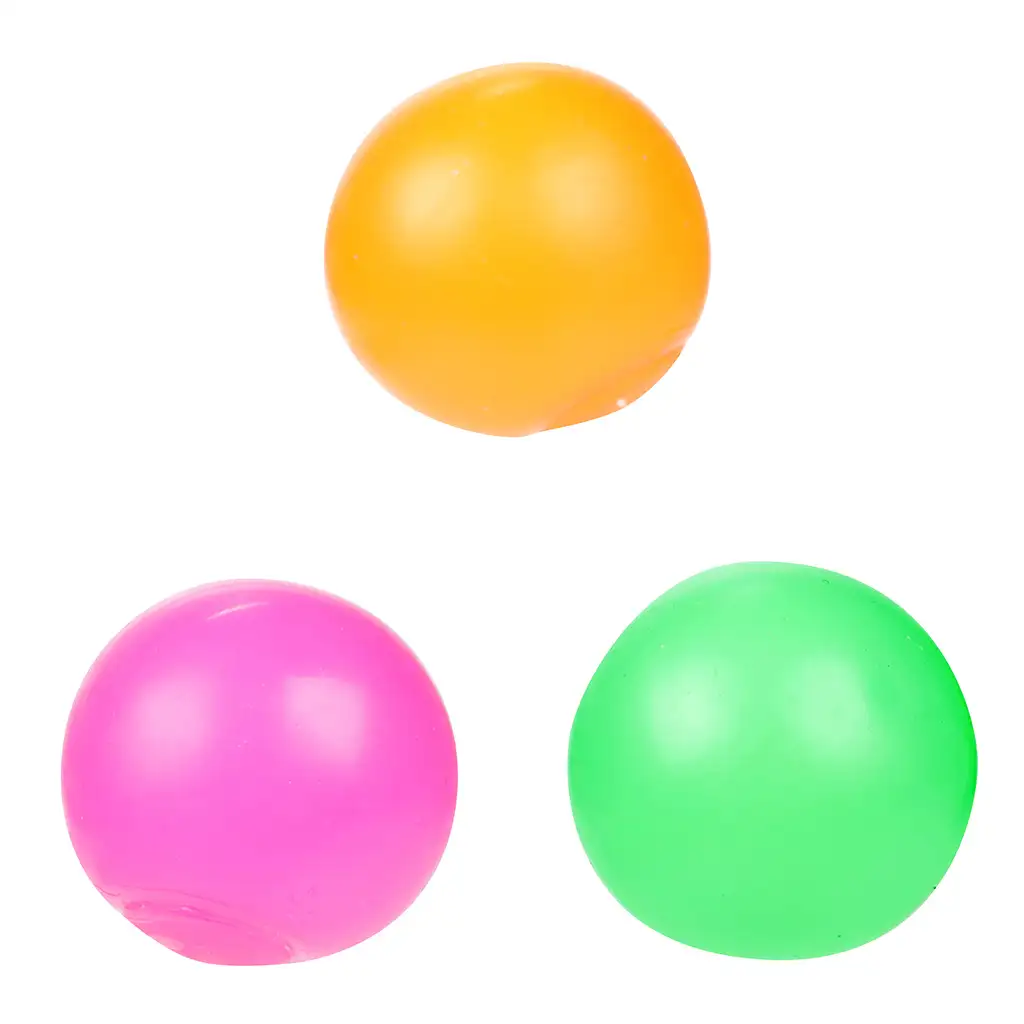 imagen de Squeeze: Set de 3 pelotas adhesivas de neón 2