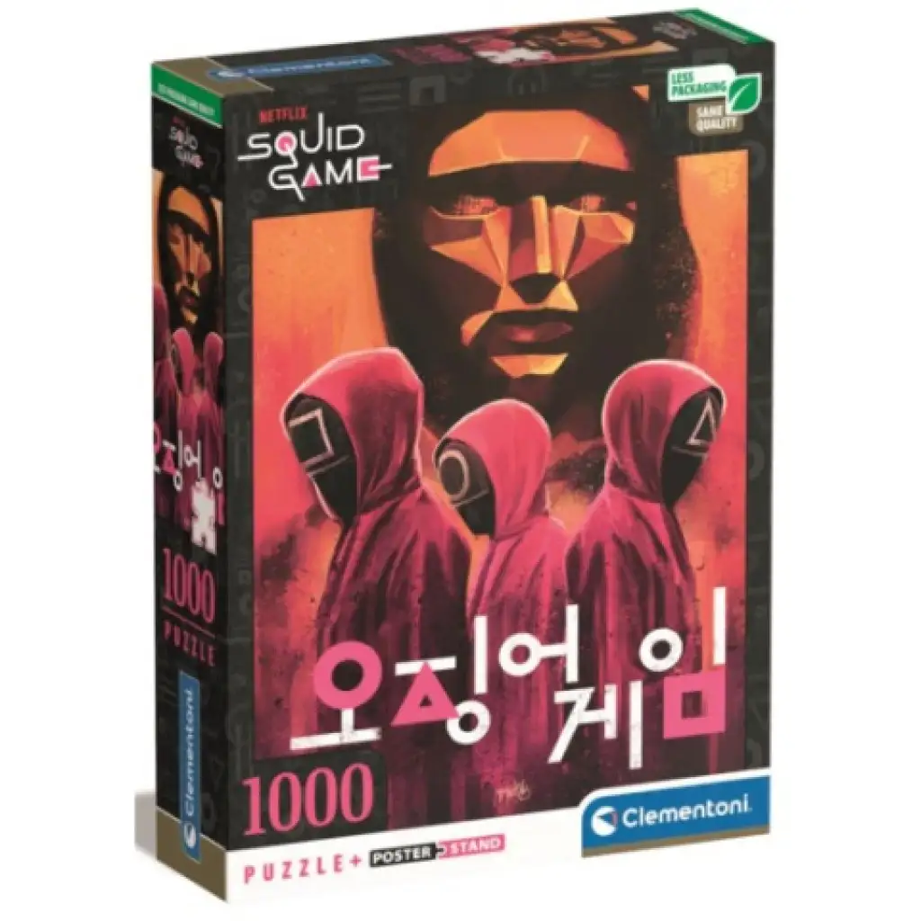 imagen de Squid Game - Gana tu vida puzzle de 1000 piezas con póster - Clementoni 1