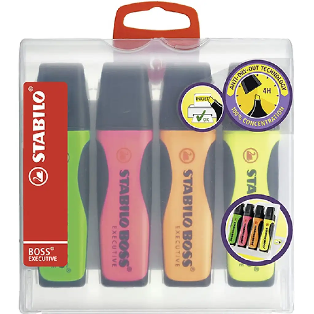 imagen de Stabilo: BOSS Executive resaltador de texto en varios colores set de 4 unidades 1