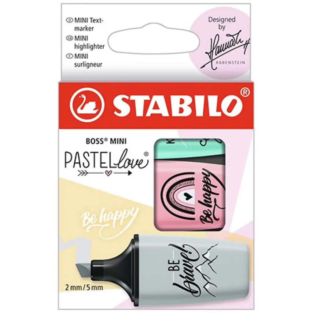imagen de Stabilo: Boss Mini Pastel marcador de texto set de 3 piezas 1