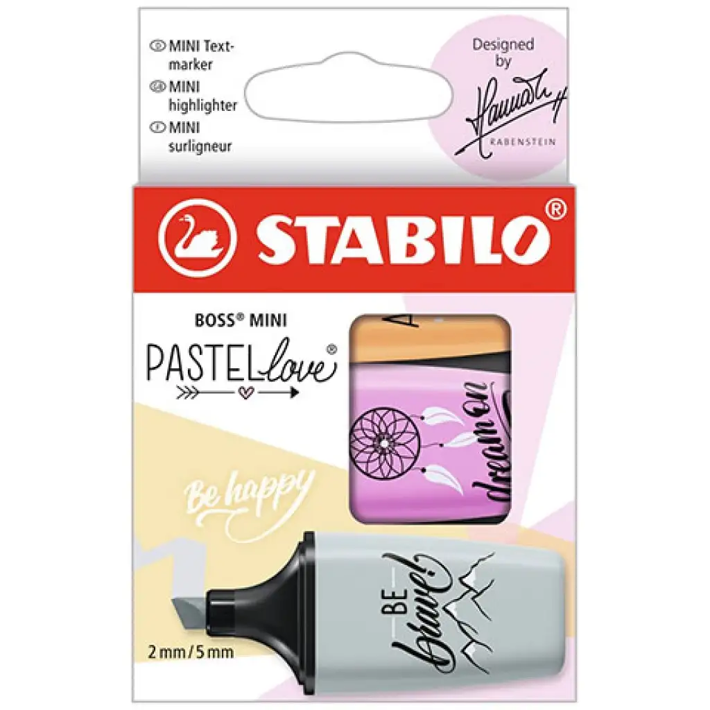 imagen de Stabilo: Boss Mini Pastel texto resaltador set 3 unidades 1