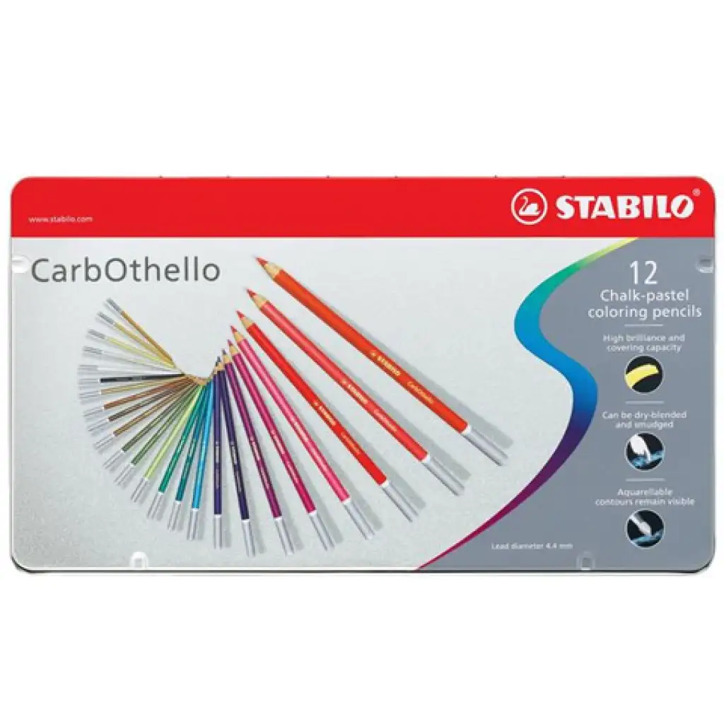 imagen de Stabilo: CarbOthello set de 12 lápices de colores en caja de metal 1