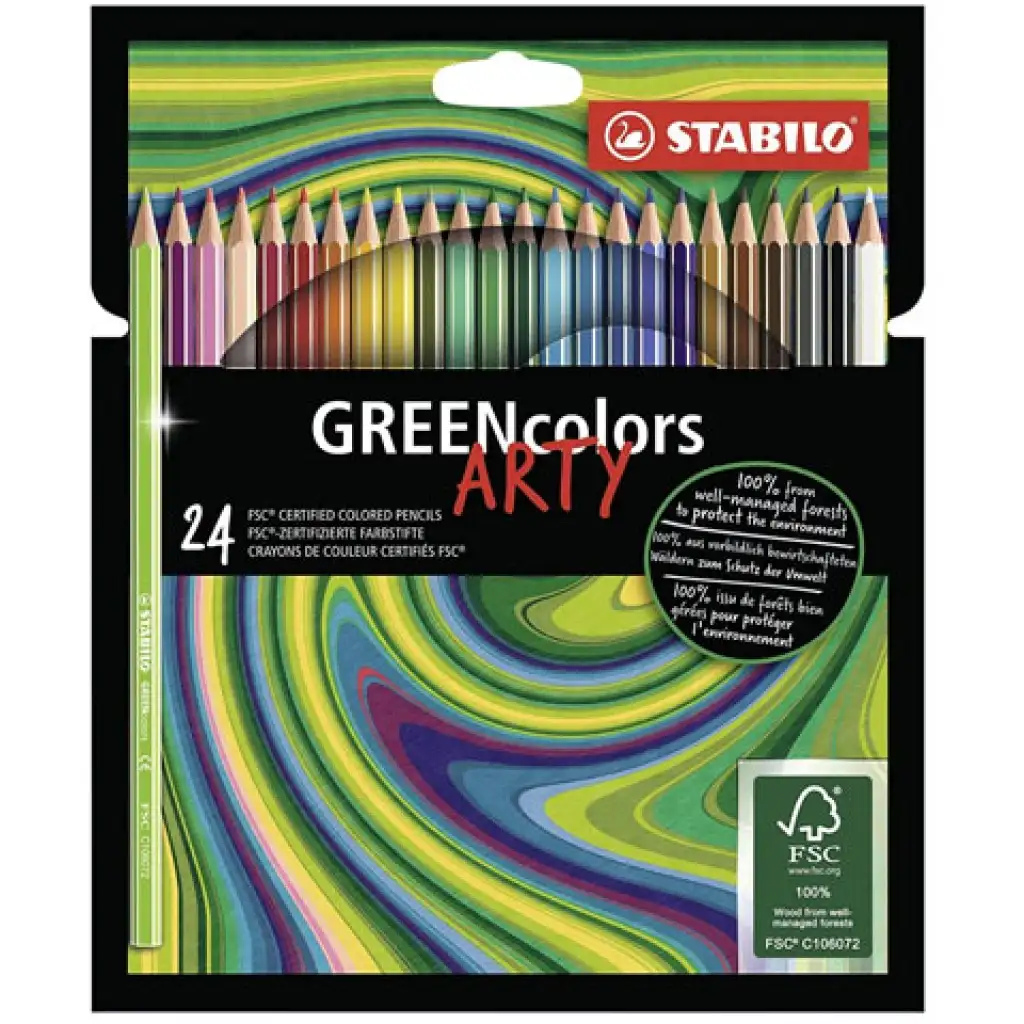 imagen de Stabilo: GREENcolors Arty set de 24 lápices de colores 1