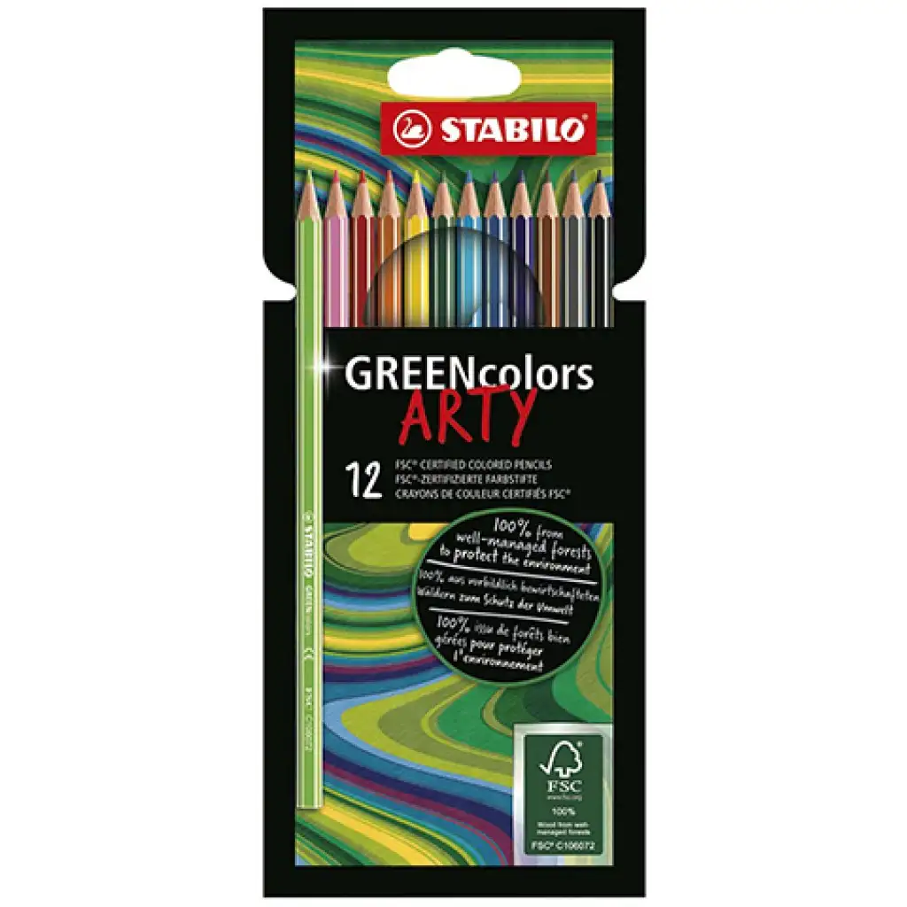 imagen de Stabilo: GREENcolors ARTY set de lápices de colores de 12 unidades 1