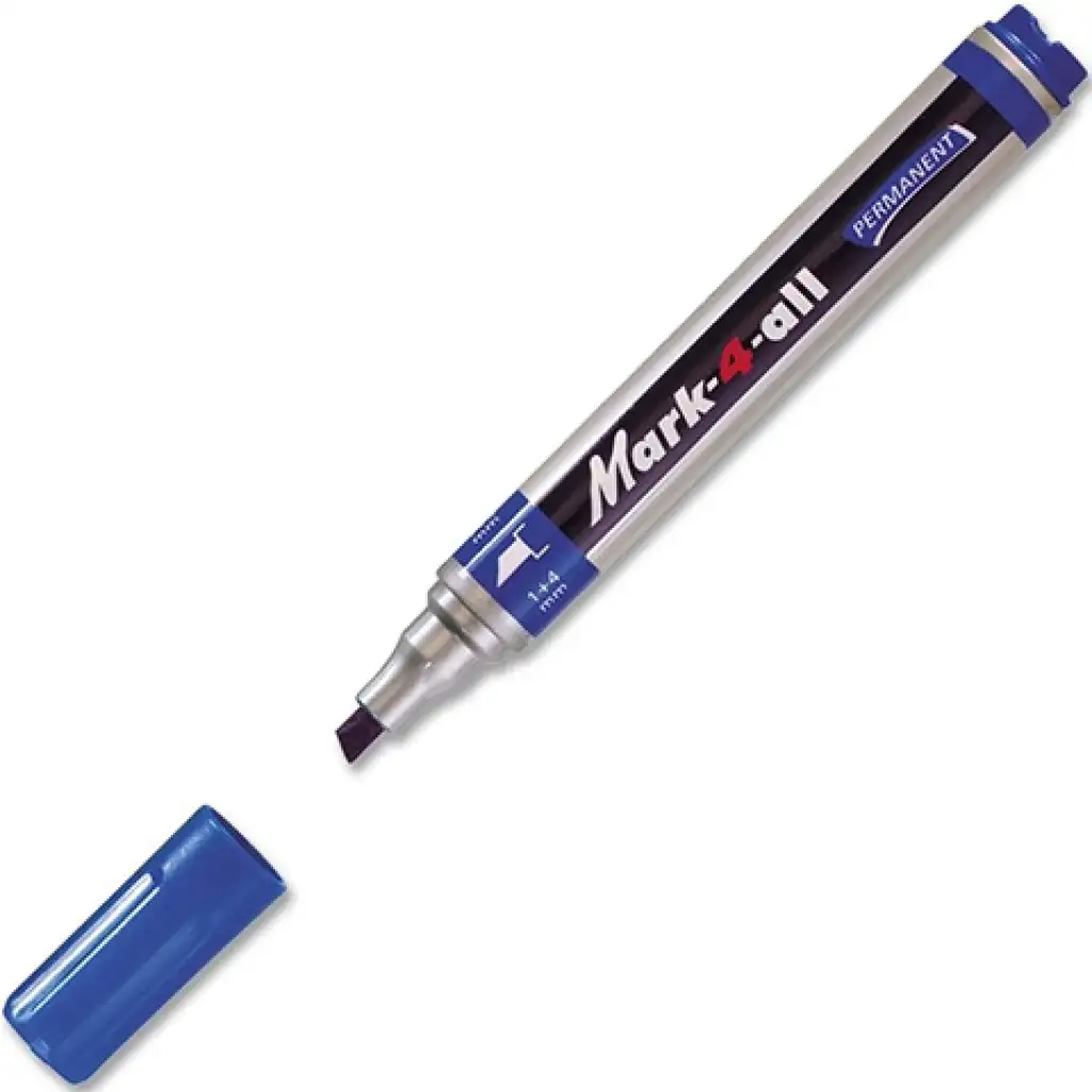 imagen de Stabilo: Mark-4-All rotulador de punta cortada en color azul 2