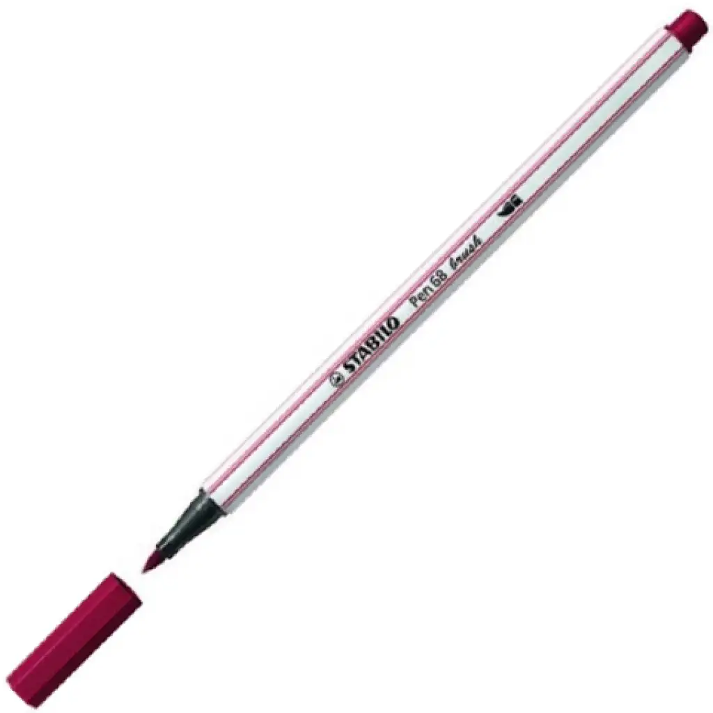 imagen de Stabilo: Pen 68 brush rotulador burdeos 1