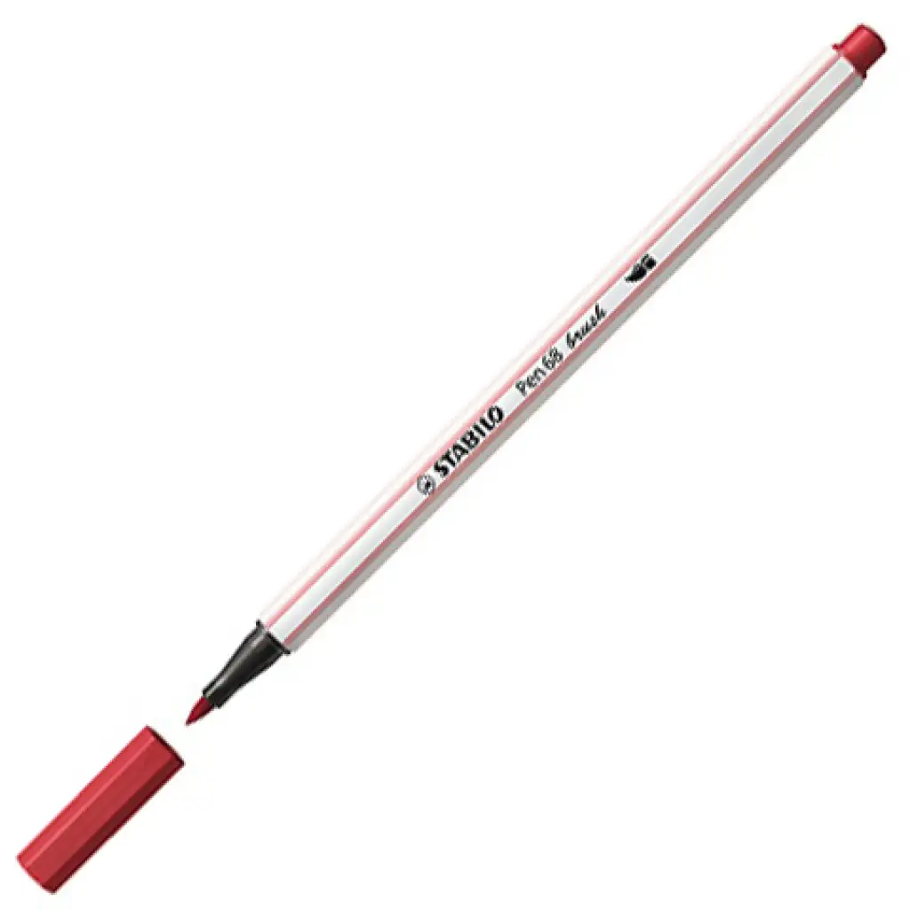 imagen de Stabilo: Pen 68 brush rotulador en color rojo oscuro 1