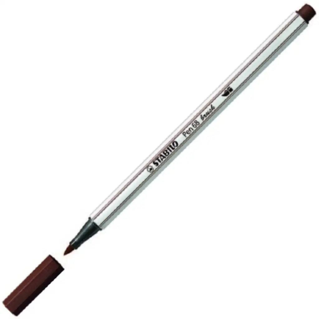 imagen de Stabilo: Pen 68 brush rotulador marrón 1