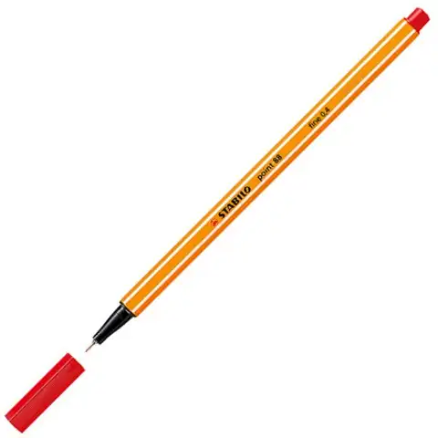 imagen de Stabilo: Point 88 rotulador de punta fina de 0,4 mm en color rojo 2