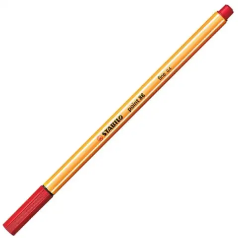 imagen de Stabilo: Point 88 rotulador de punta fina de 0,4 mm en color rojo 1