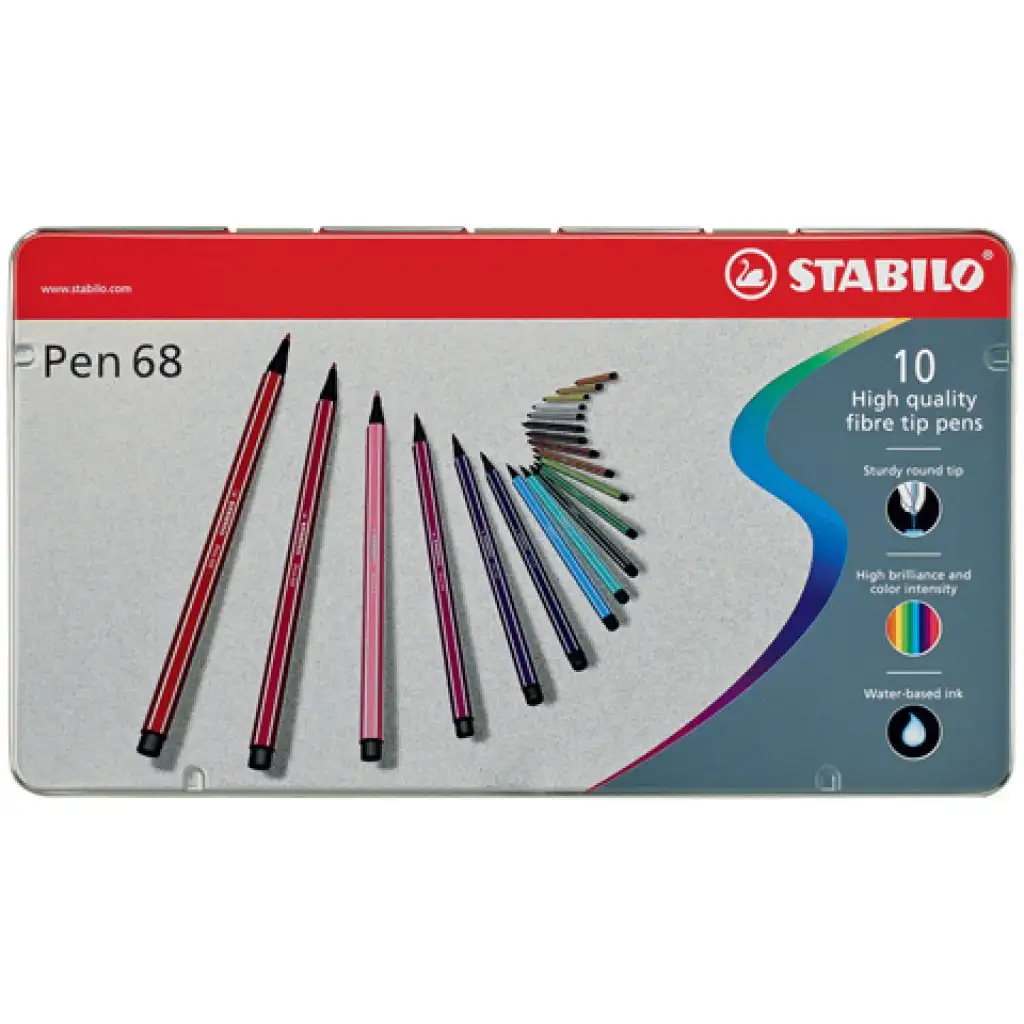 imagen de Stabilo: Set de rotuladores Pen 68 en caja de metal de 10 unidades 2