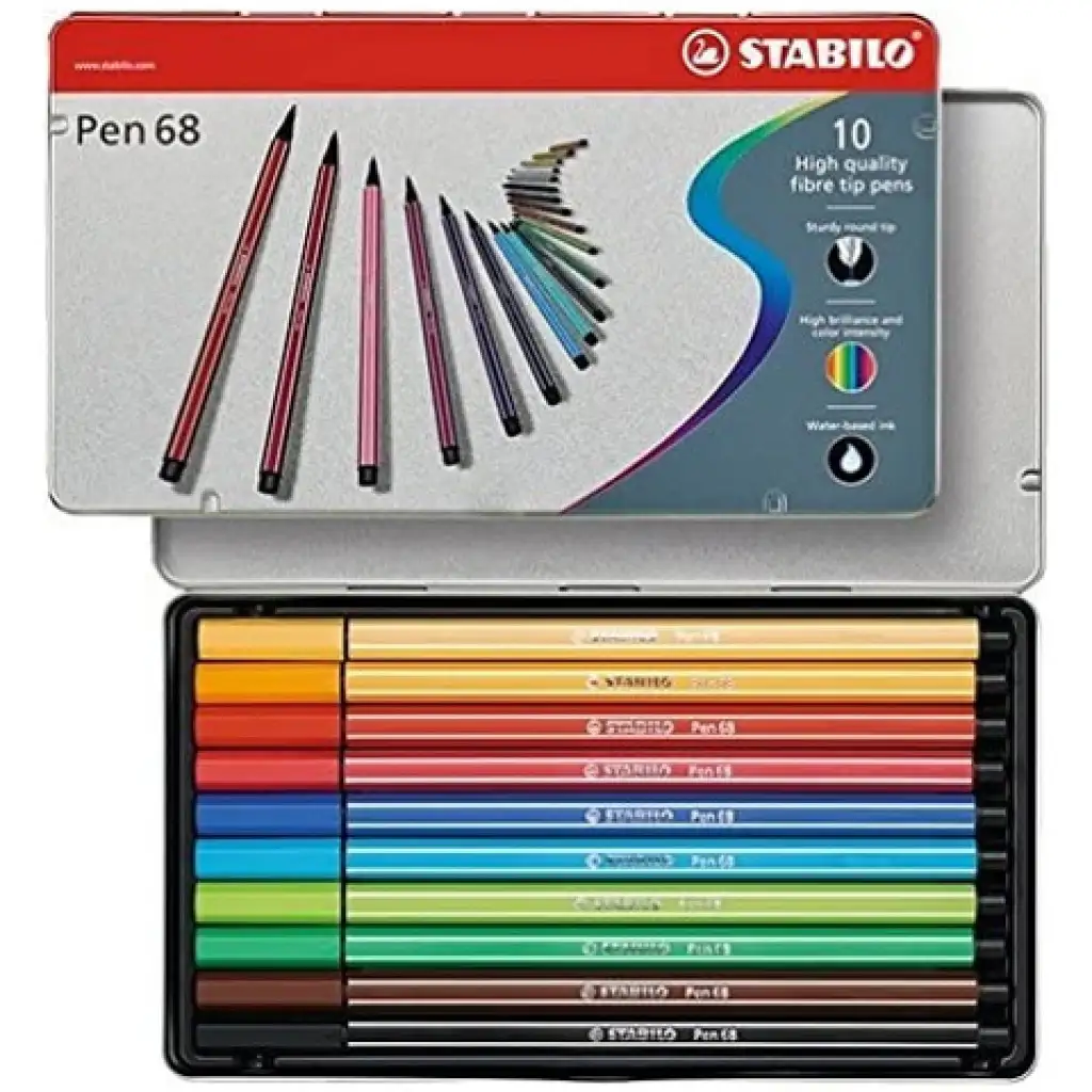 imagen de Stabilo: Set de rotuladores Pen 68 en caja de metal de 10 unidades 1